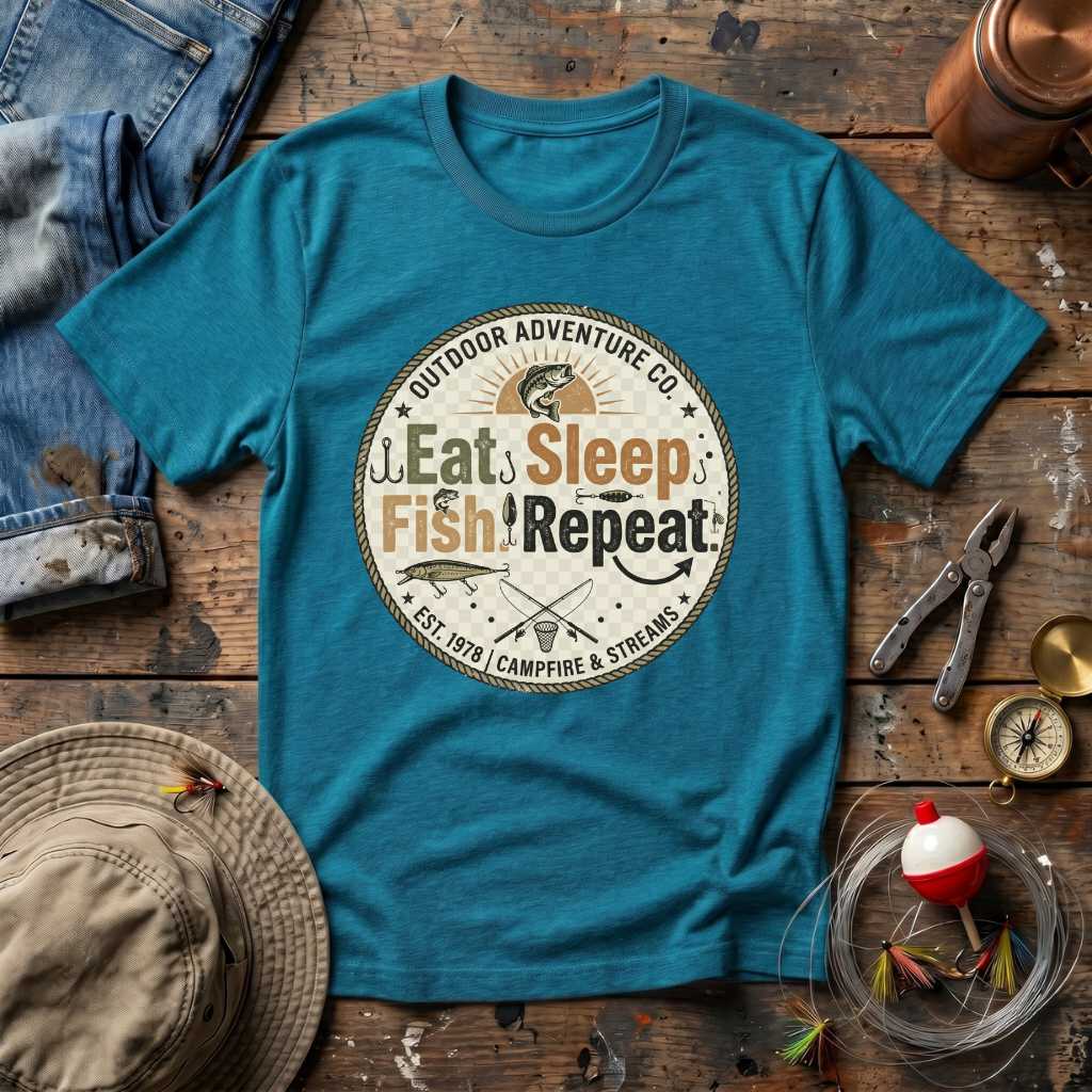 Eat Sleep Fish Repeat T-Shirt