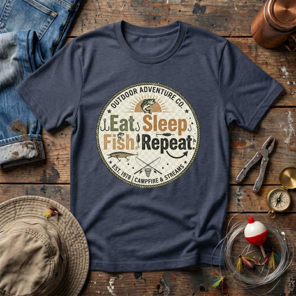 Eat Sleep Fish Repeat T-Shirt