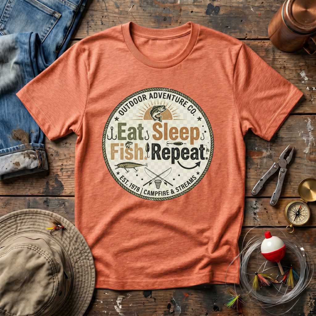 Eat Sleep Fish Repeat T-Shirt