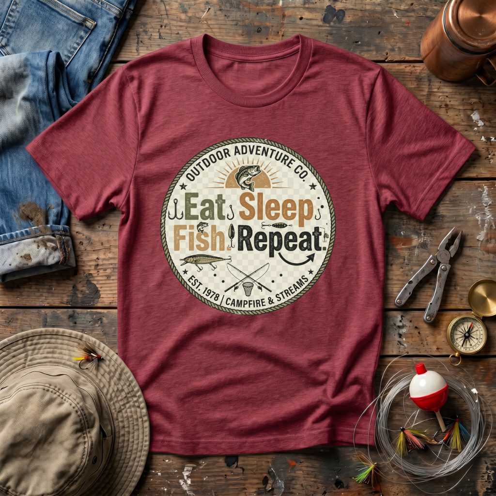 Eat Sleep Fish Repeat T-Shirt