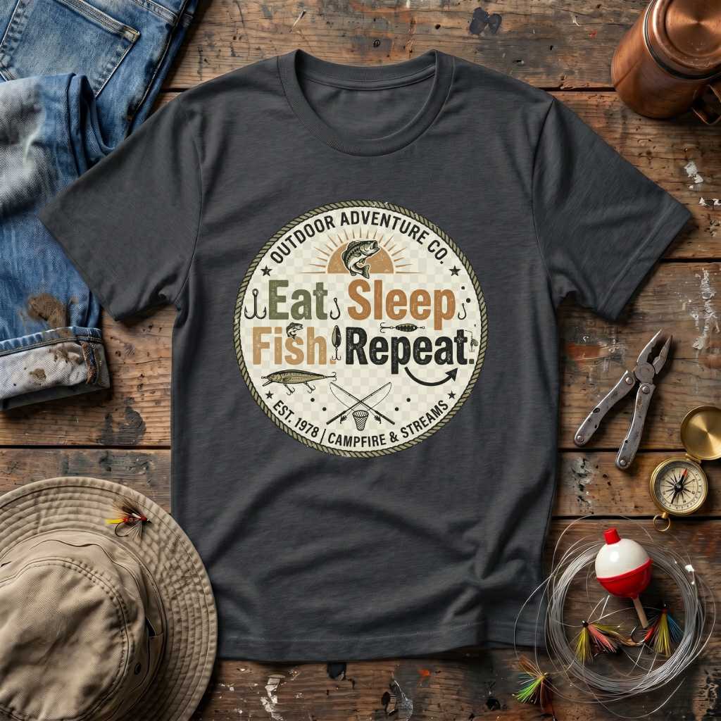 Eat Sleep Fish Repeat T-Shirt
