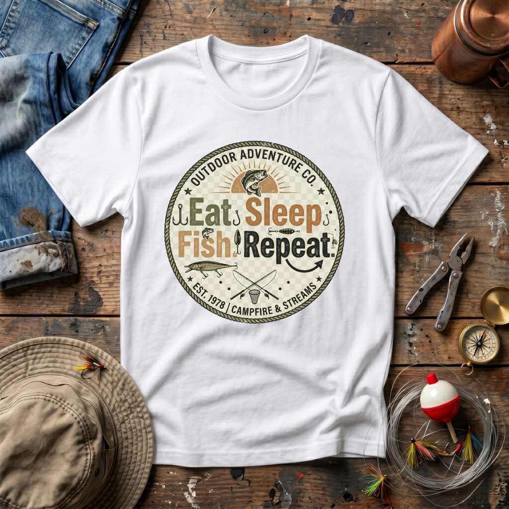 Eat Sleep Fish Repeat T-Shirt