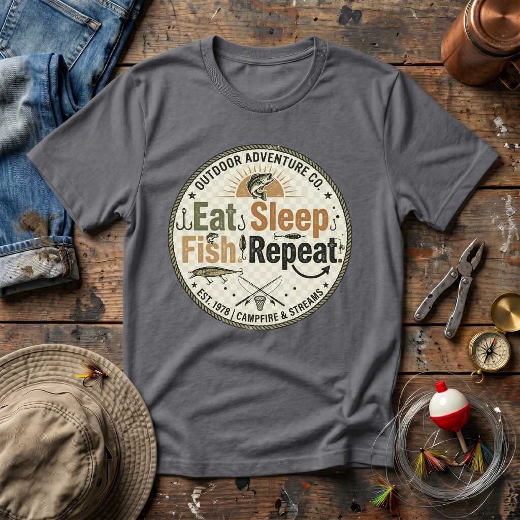 Eat Sleep Fish Repeat T-Shirt