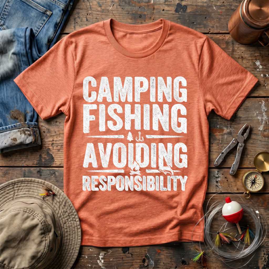 Camping Fishing Escape T-Shirt