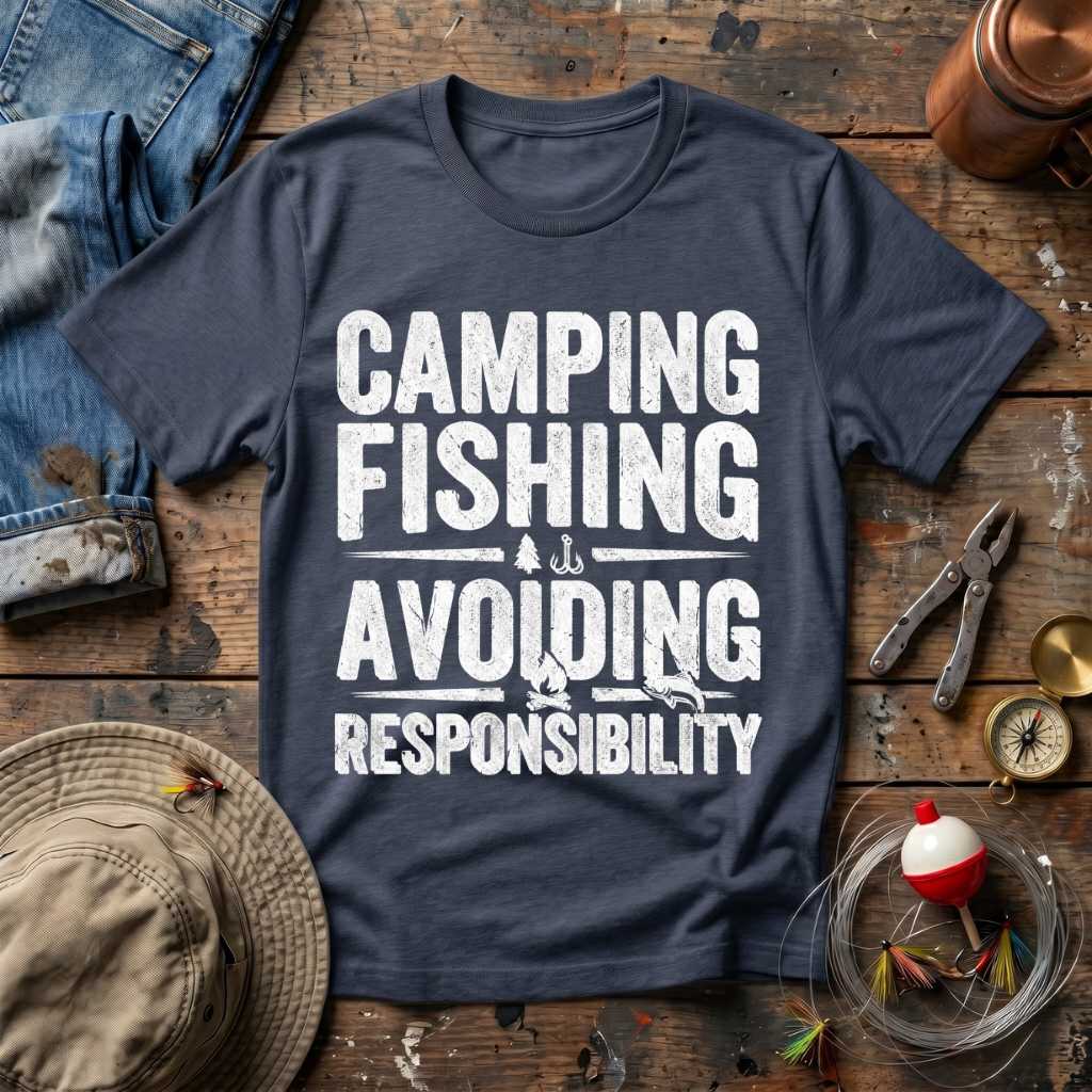 Camping Fishing Escape T-Shirt
