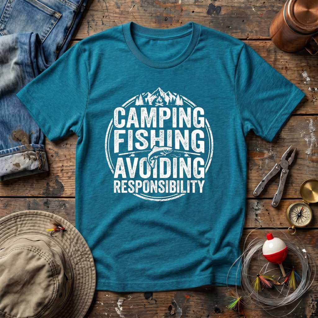Camping Fishing Escape T-Shirt