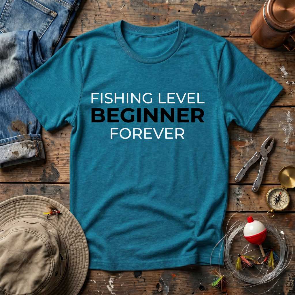 Fishing Level: Beginner Forever T-Shirt