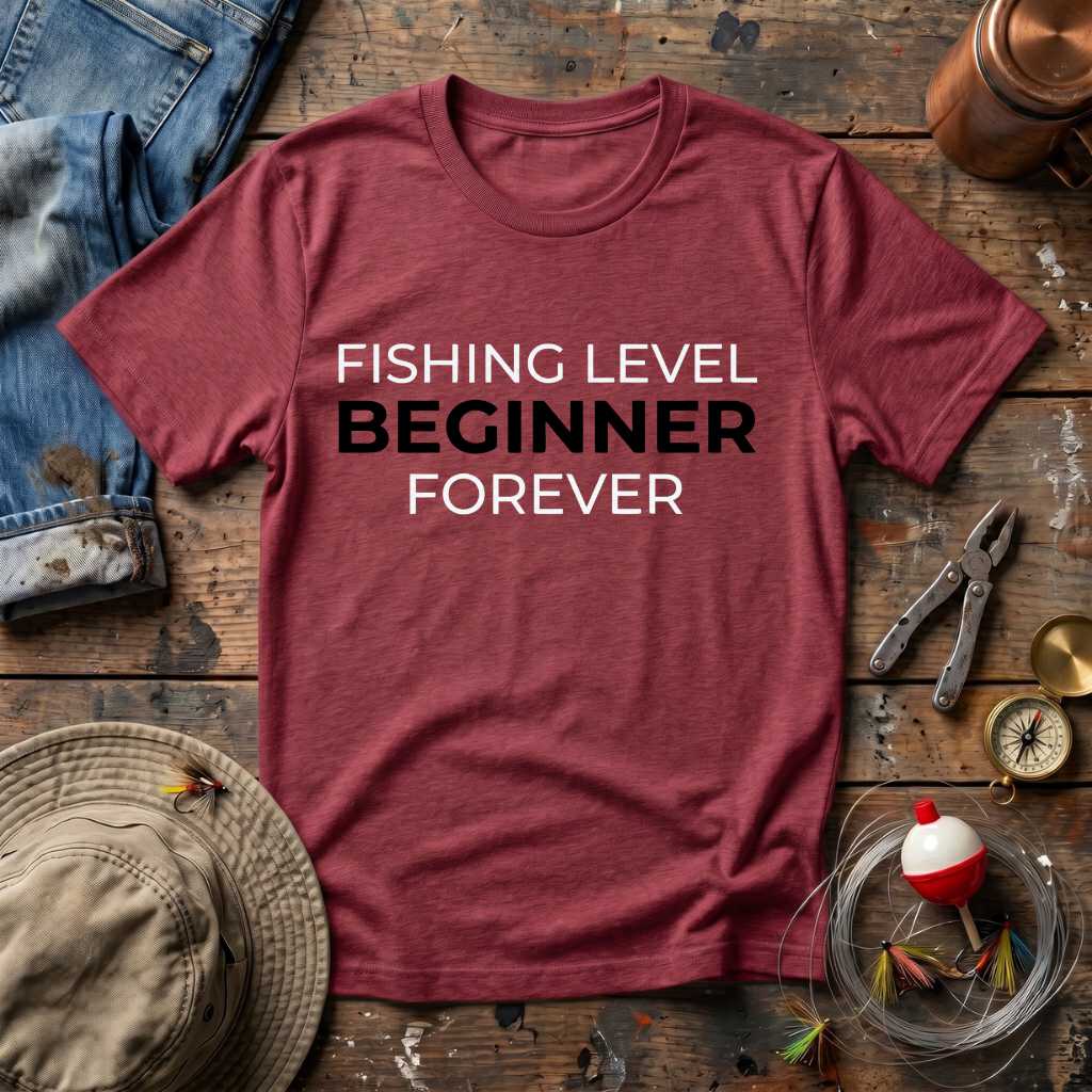 Fishing Level: Beginner Forever T-Shirt