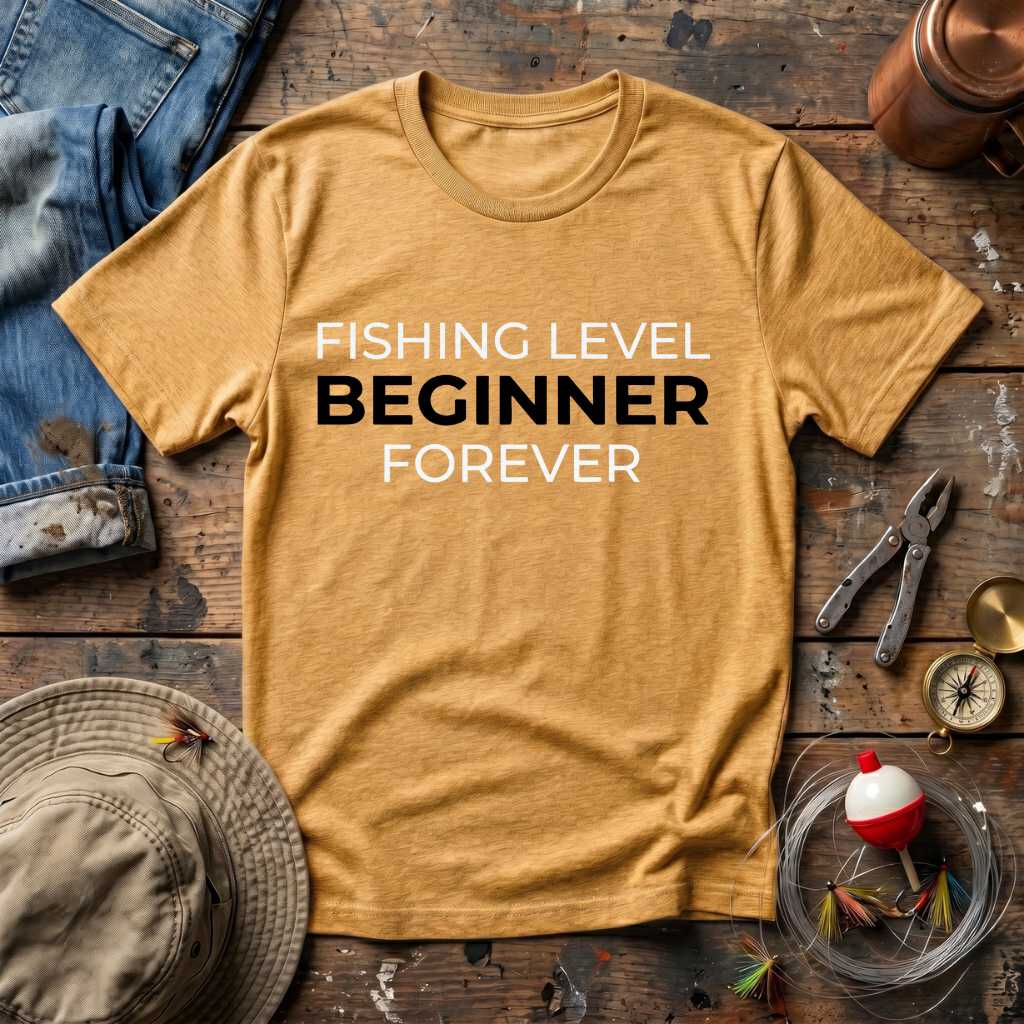 Fishing Level: Beginner Forever T-Shirt