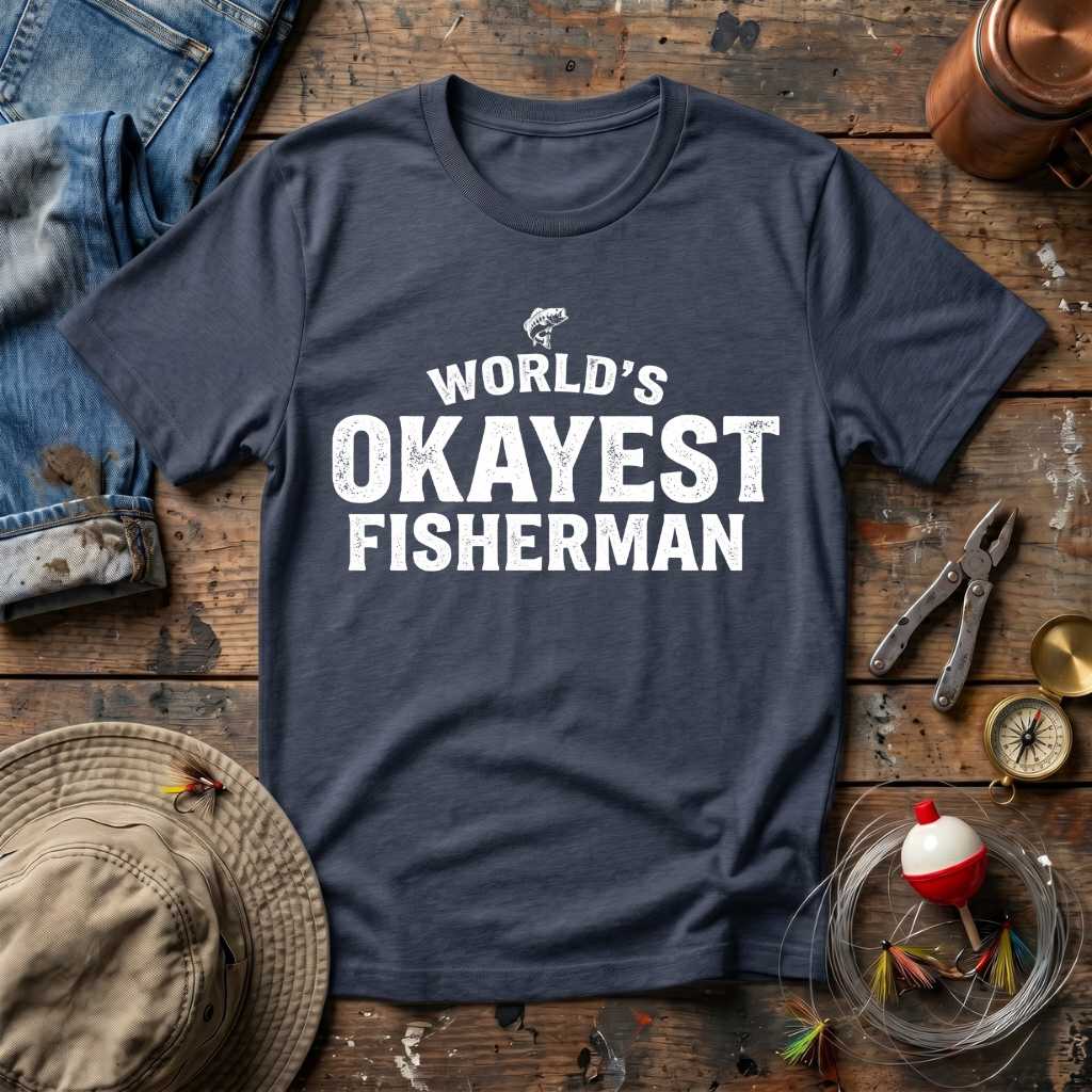 World's Okayest Fisherman T-Shirt