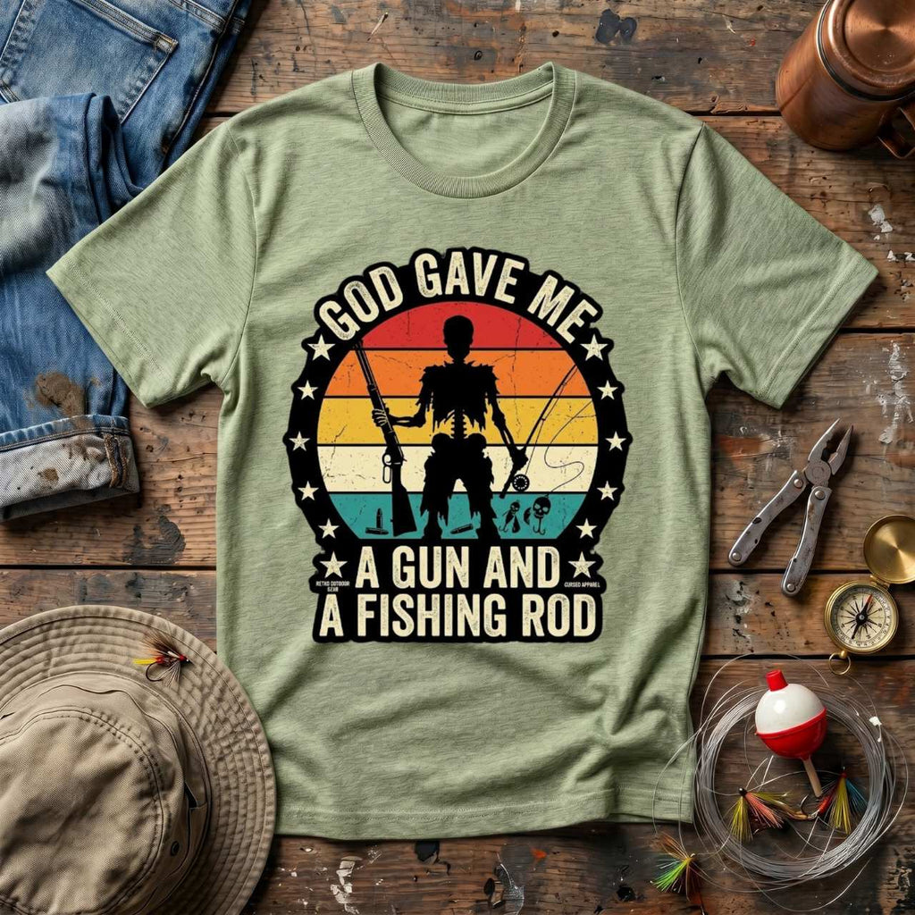 Gun And Fishing Rod T-Shirt