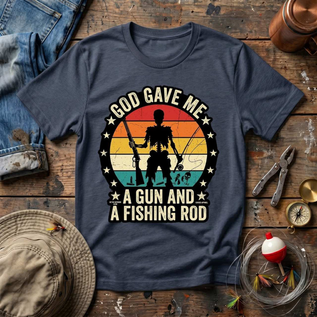 Gun And Fishing Rod T-Shirt