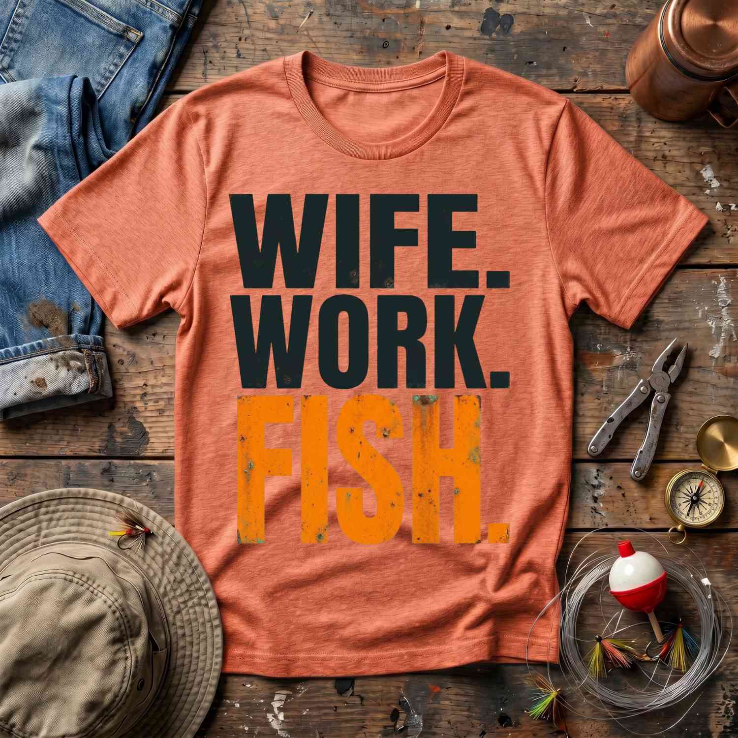 Wife Work Fish T-Shirt
