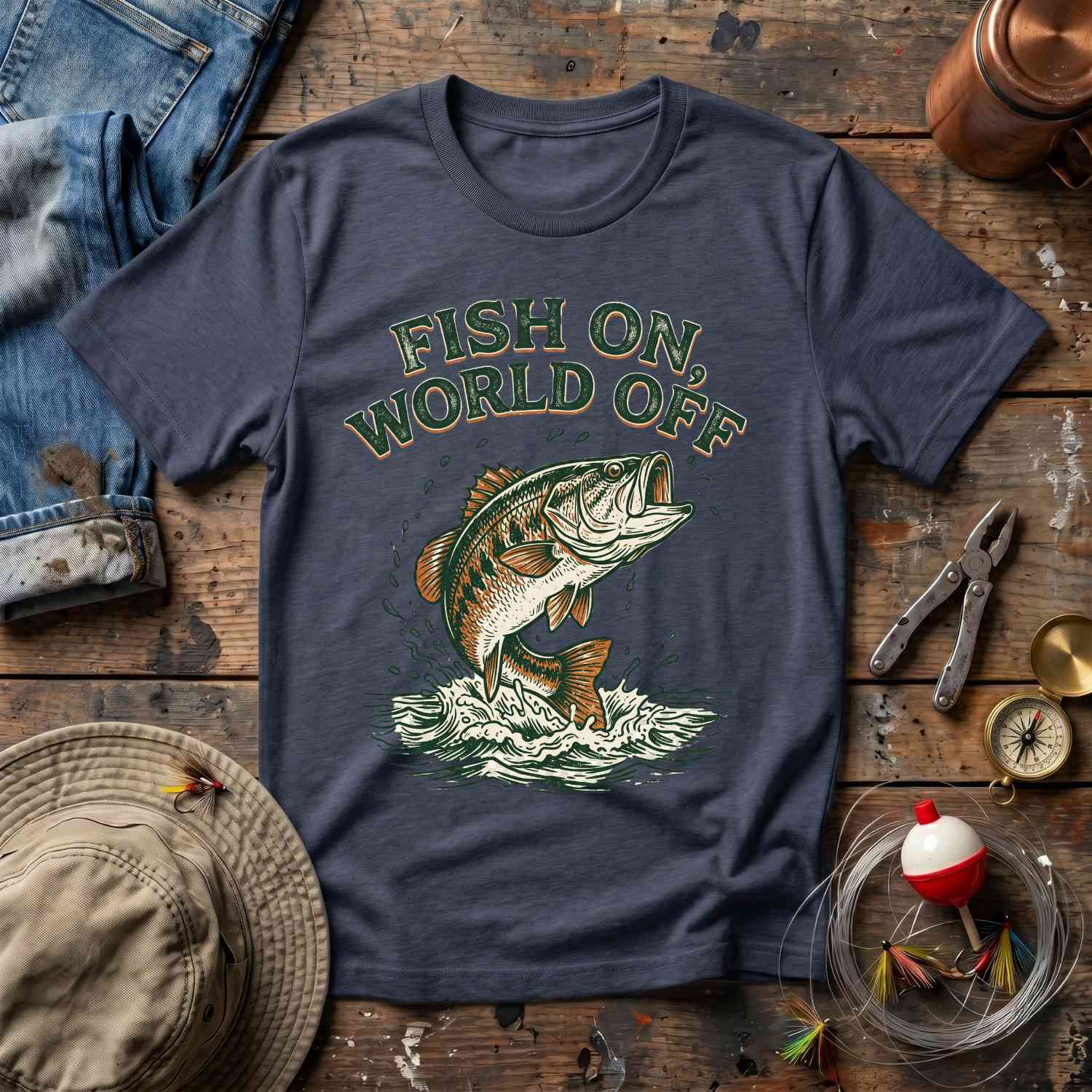 Fish On World Off T-Shirt