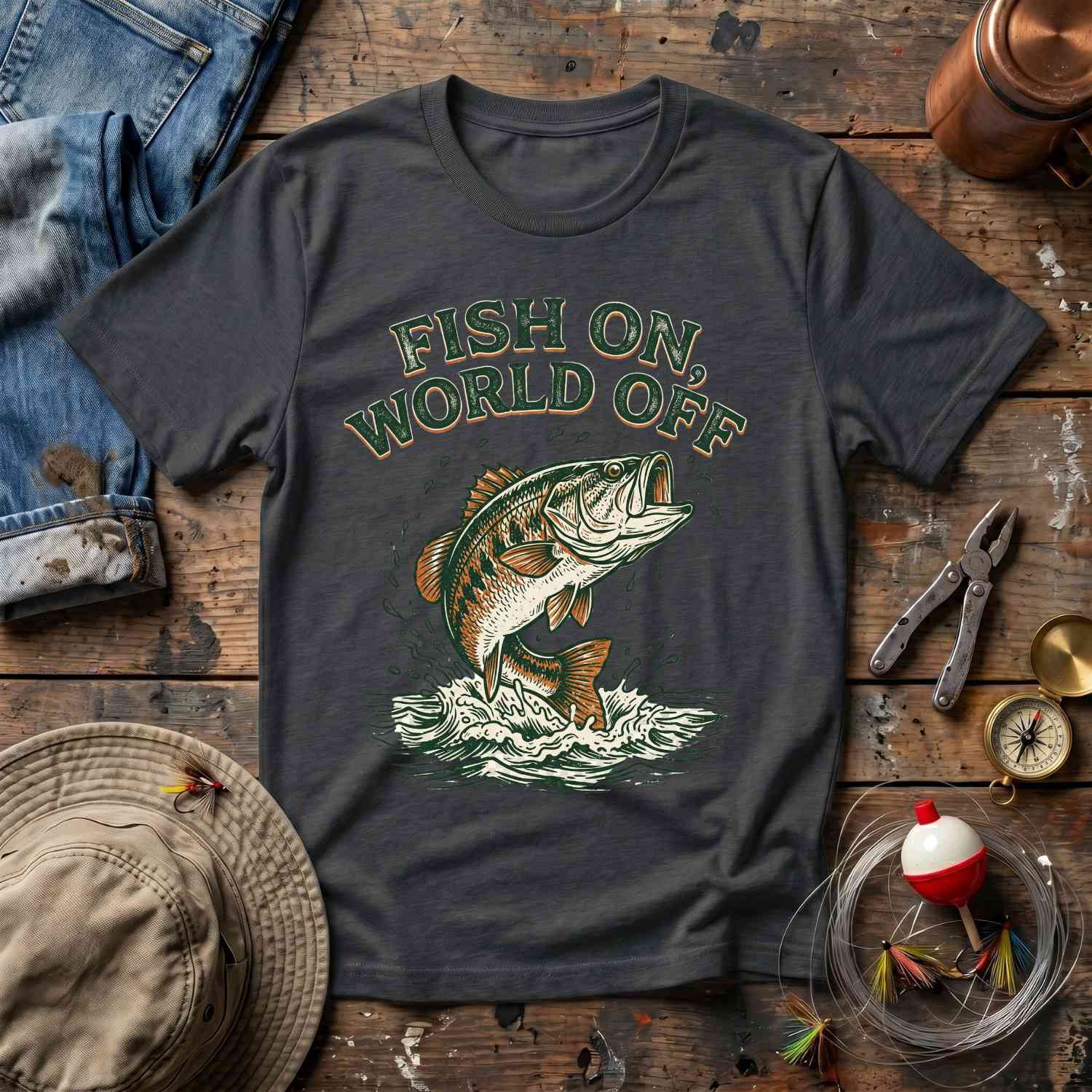 Fish On World Off T-Shirt