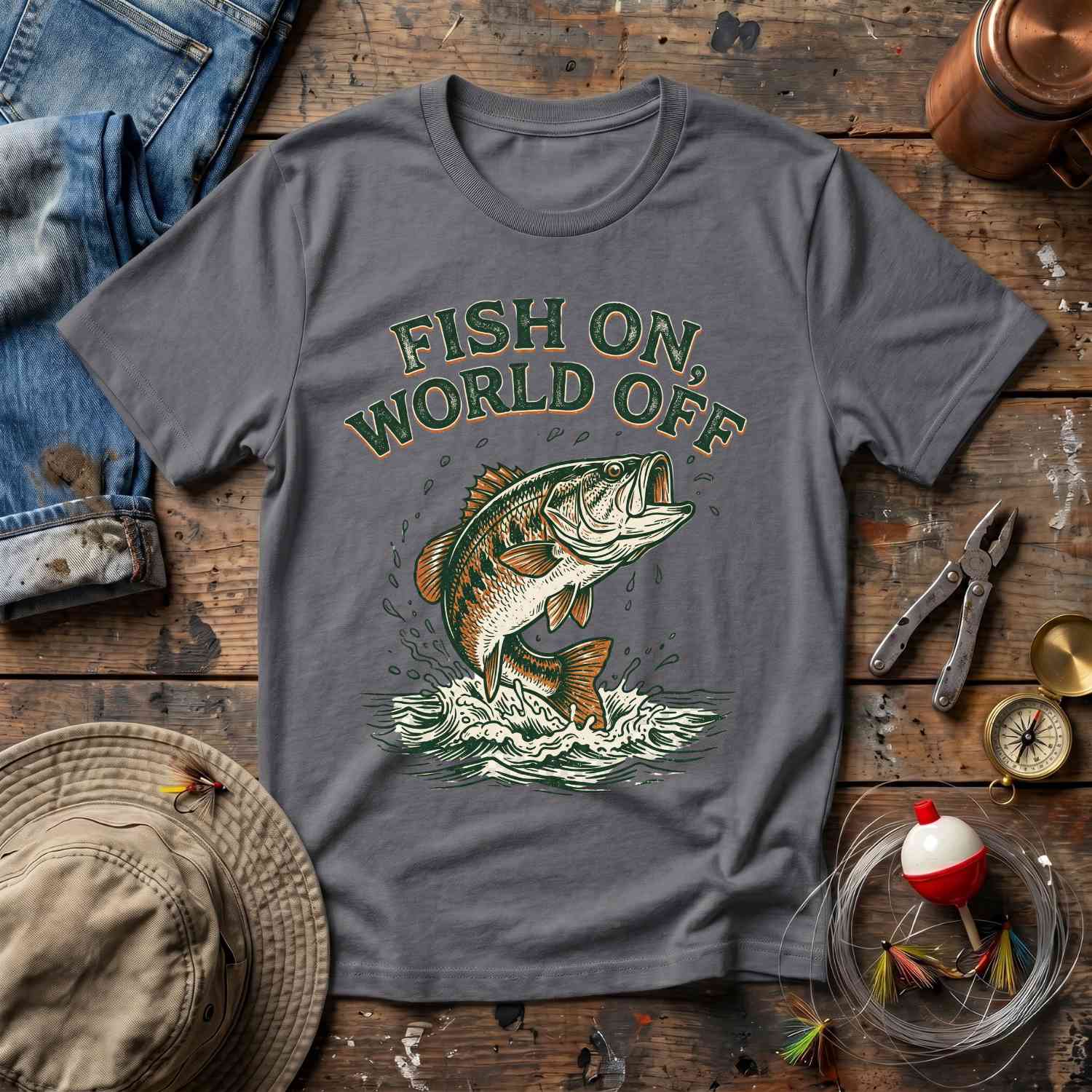 Fish On World Off T-Shirt