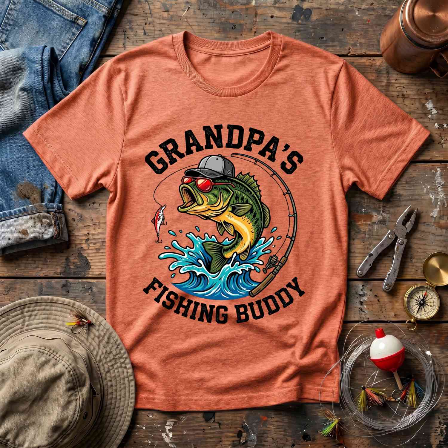 Grandpa's Fishing Buddy T-Shirt